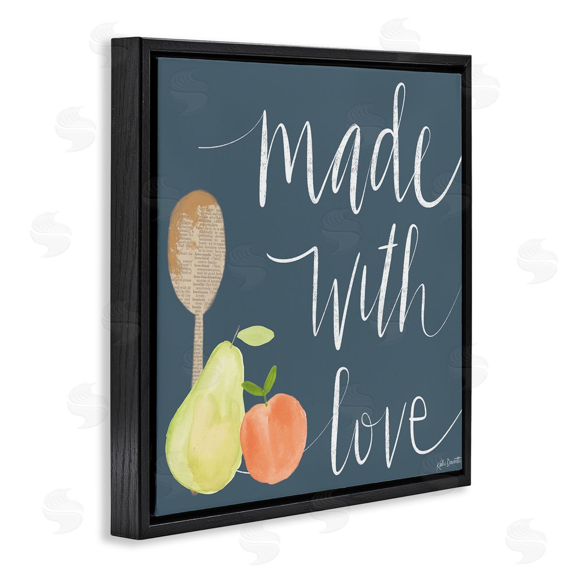 Katie Doucette Made With Love Kitchen Fruits Black Floating Frame Canvas Wall Art Print