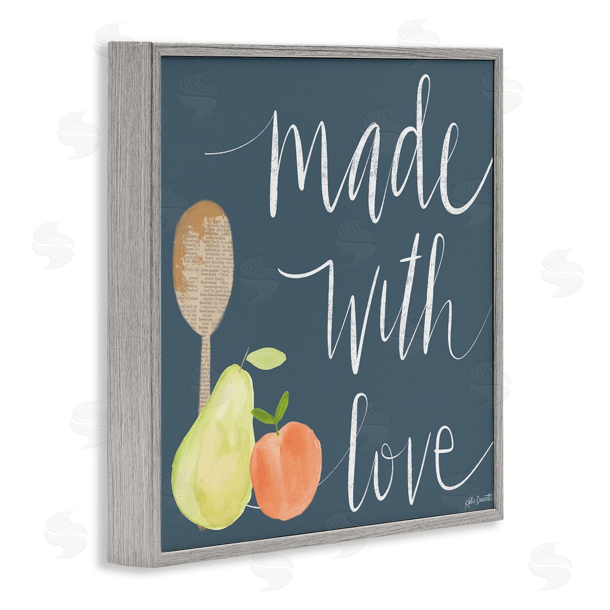 Katie Doucette Made With Love Kitchen Fruits Gray Framed Glicee Wall Art Print