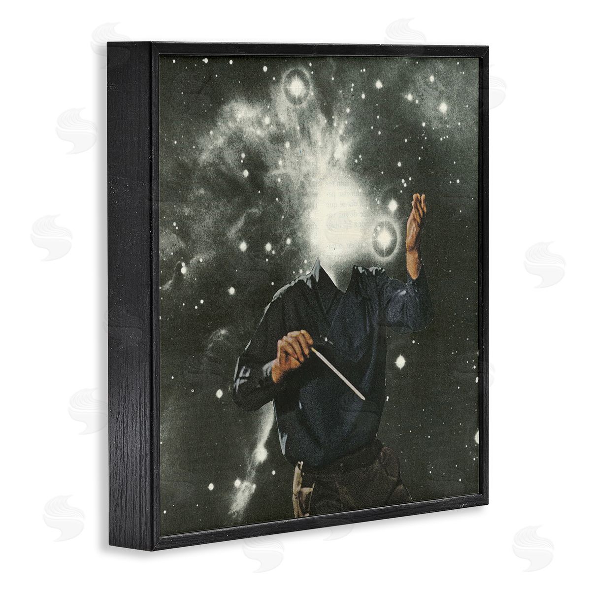 Matheus Lopes Castro Abstract Astral Composter Night Sky Black Framed Glicee Wall Art Print