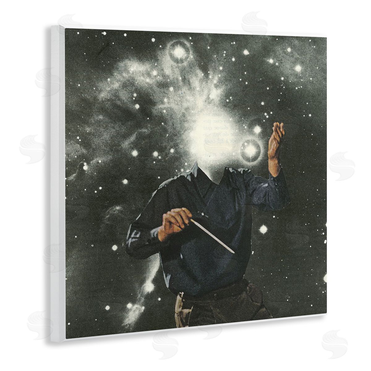 Matheus Lopes Castro Abstract Astral Composter Night Sky Wooden Wall Plaque Art Print