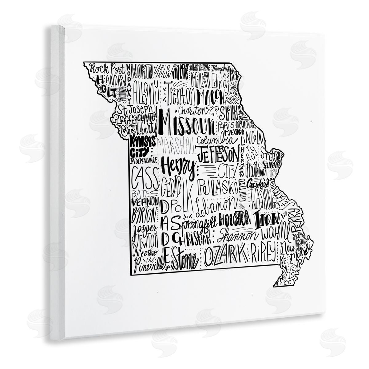 The Saturday Evening Post Various Typography Cities Missouri State Wooden Wall Plaque Art Print