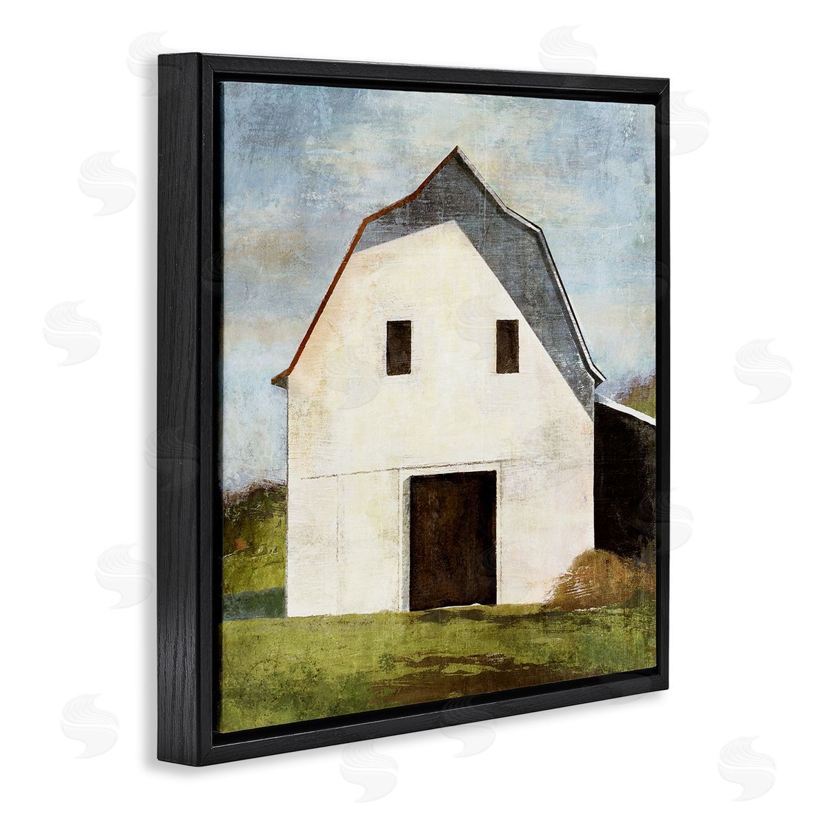 Suzanne Nicoll Rural Barn Farm Painting Black Floating Frame Canvas Wall Art Print