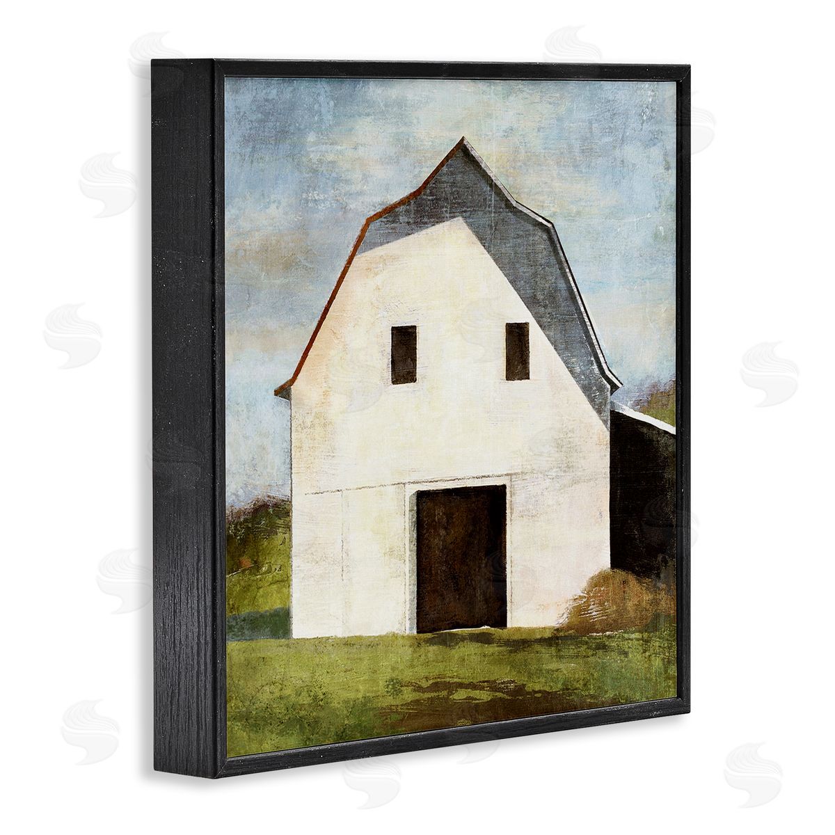 Suzanne Nicoll Rural Barn Farm Painting Black Framed Glicee Wall Art Print