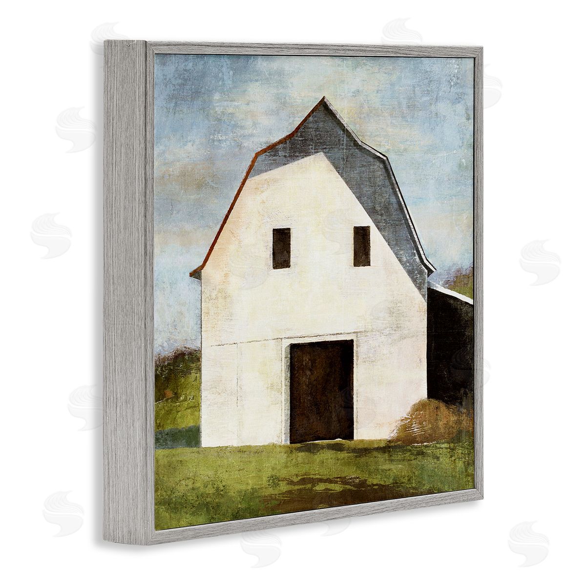 Suzanne Nicoll Rural Barn Farm Painting Gray Framed Glicee Wall Art Print