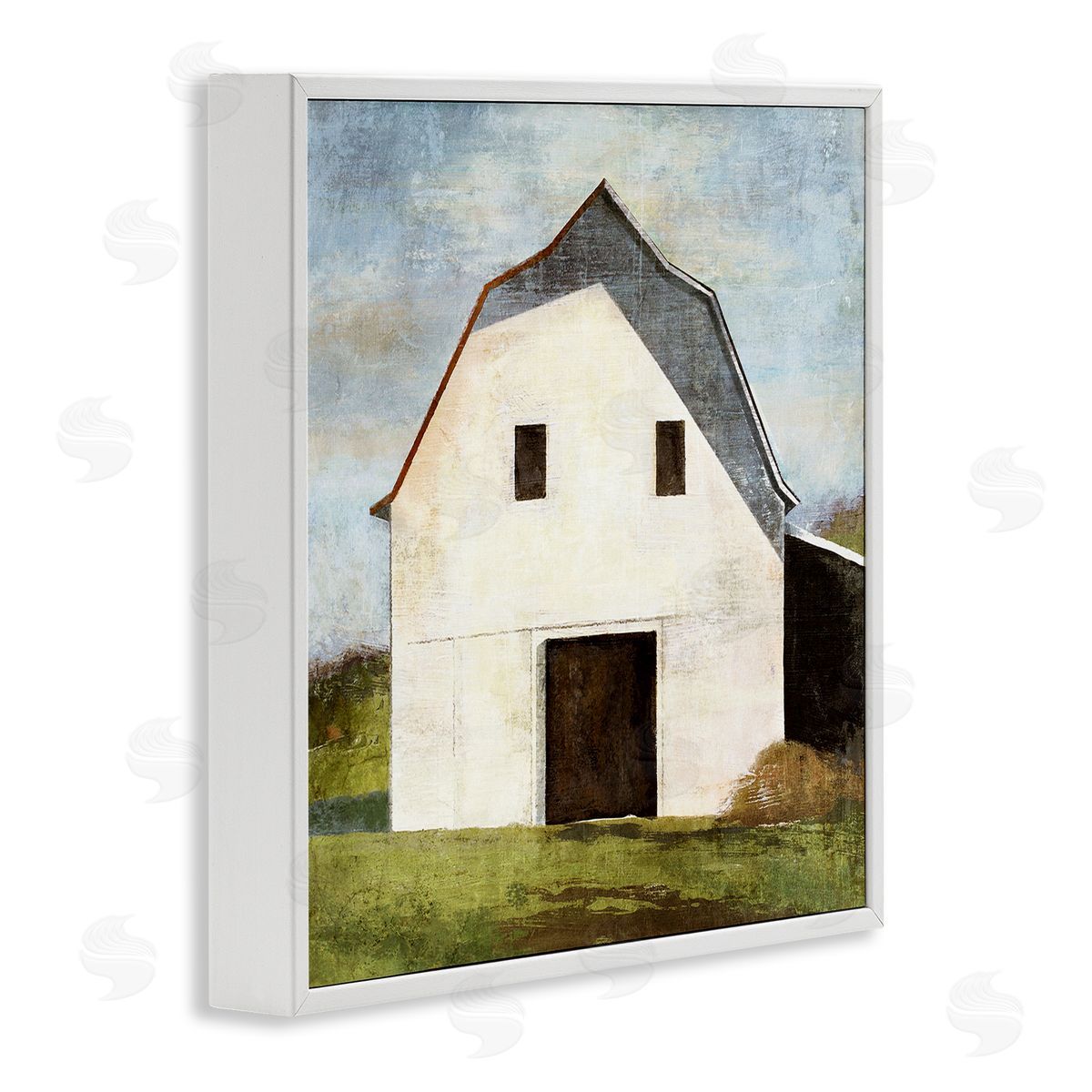 Suzanne Nicoll Rural Barn Farm Painting White Framed Glicee Wall Art Print