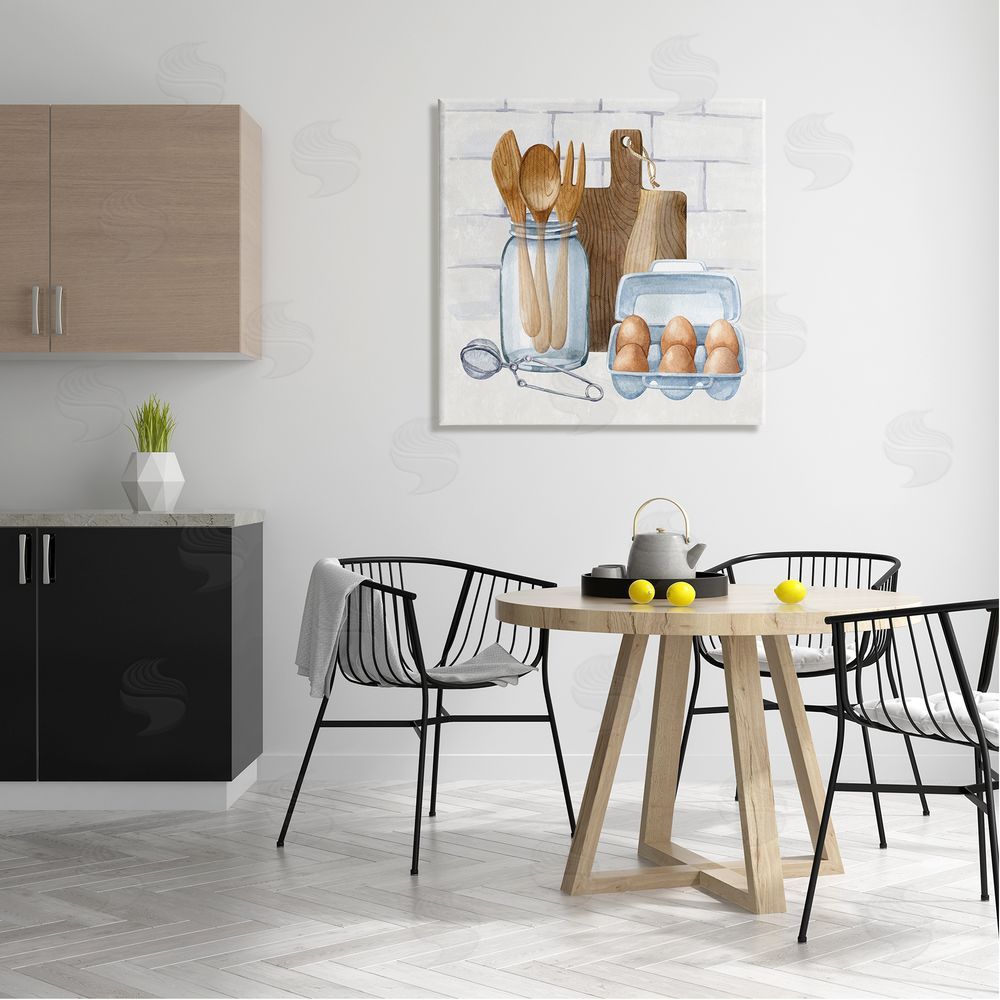 Nicole DeCamp Country Kitchen Utensils Canvas Wall Art in Room