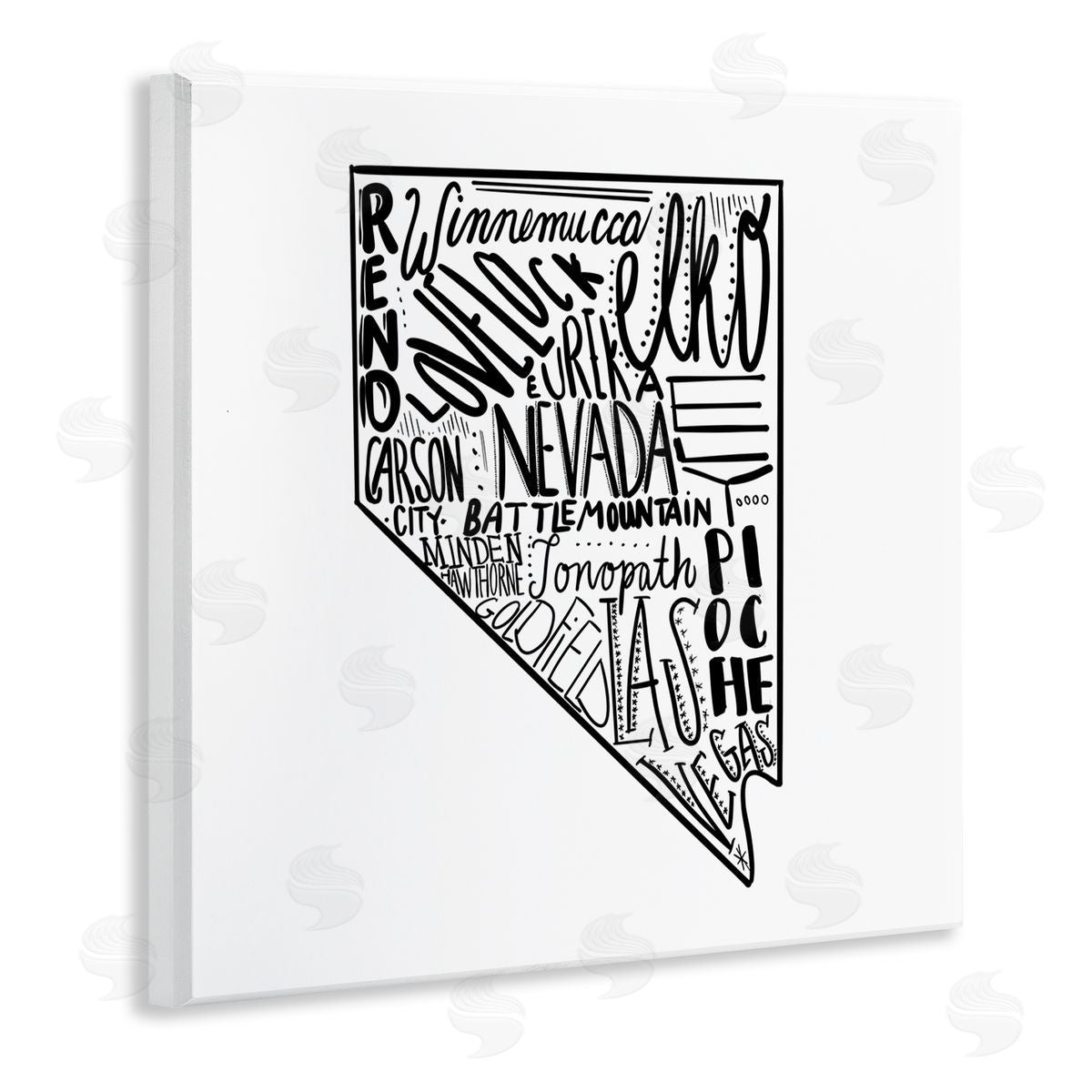 The Saturday Evening Post Nevada Cities Typography Wooden Wall Plaque Art Print