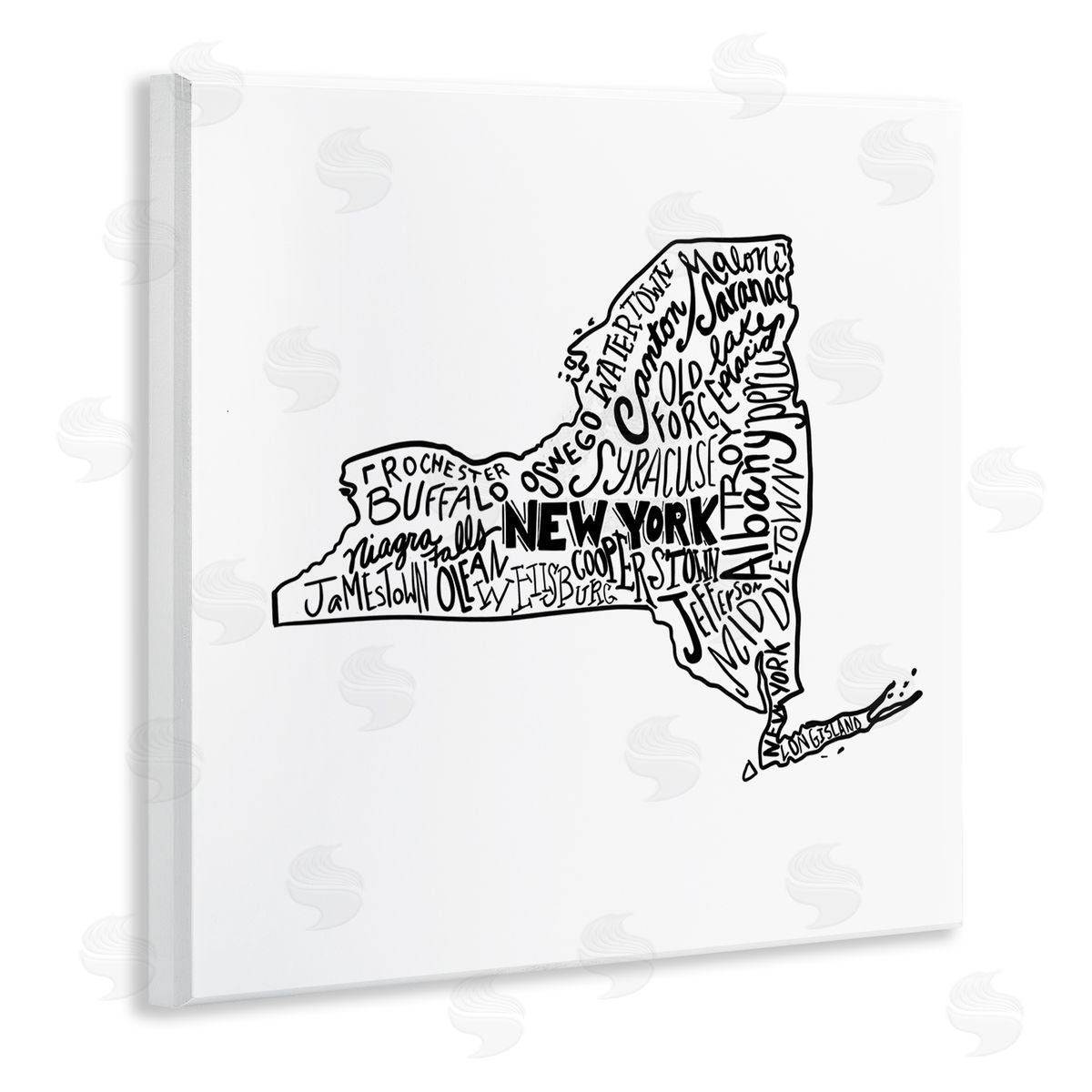 The Saturday Evening Post New York State Cities Wooden Wall Plaque Art Print