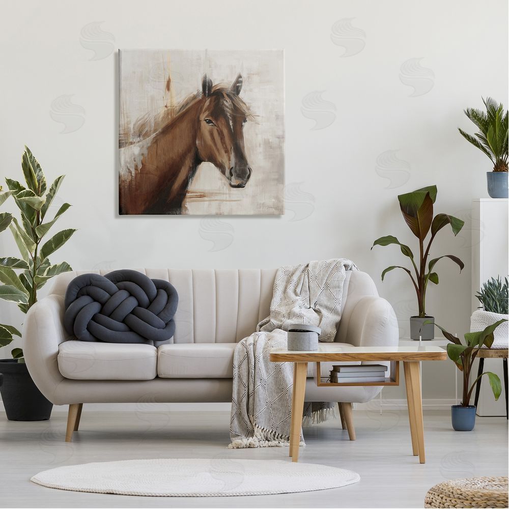 Liz Jardine Modern Stallion Painting Canvas Wall Art in Room