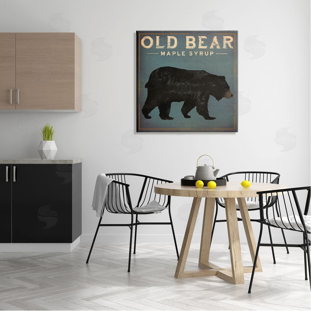 Ryan Fowler Vintage Bear Maple Syrup Canvas Wall Art in Room