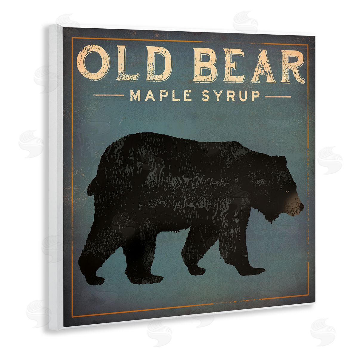Ryan Fowler Vintage Bear Maple Syrup Wooden Wall Plaque Art Print