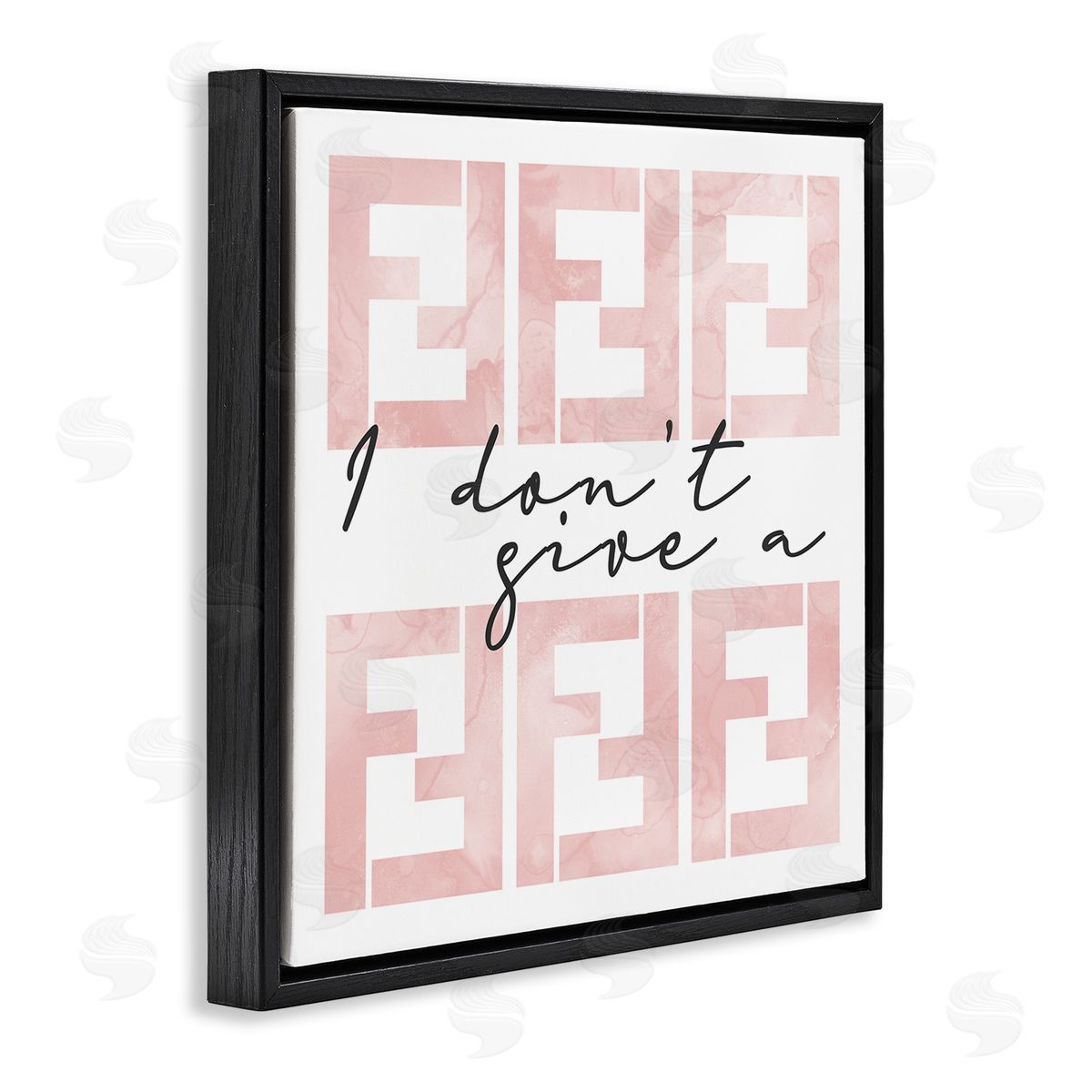 Stupell Studio Glam Fashion Brand Humor Black Floating Frame Canvas Wall Art Print