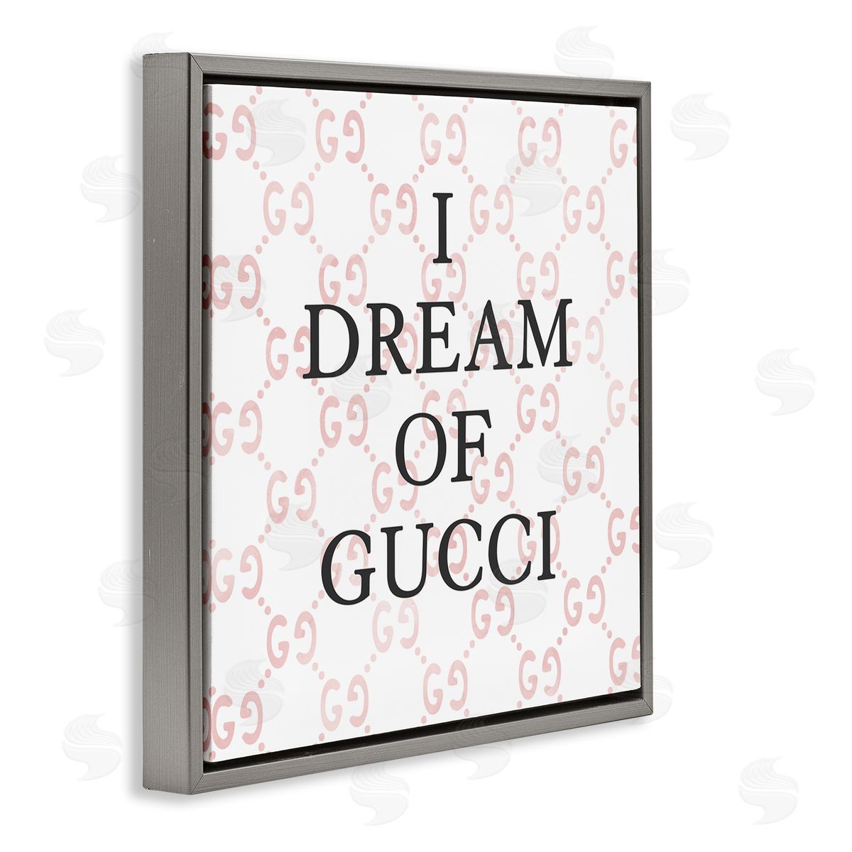 Stupell Studio Dream Of Glam Fashion Gray Floating Frame Canvas Wall Art Print