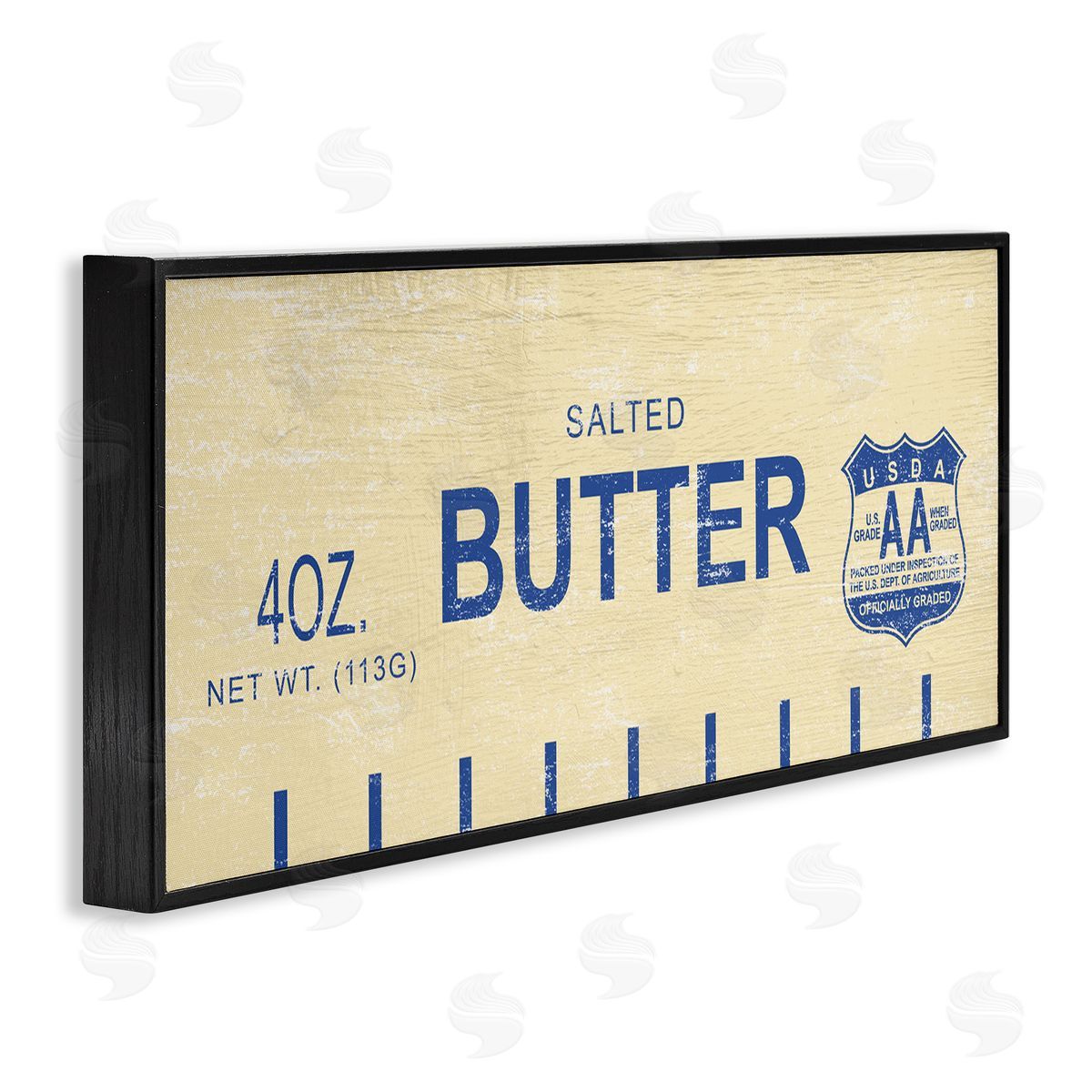 Vintage Salted Butter Black Frame Print Wall Art, Home Decor by Stupell Studio