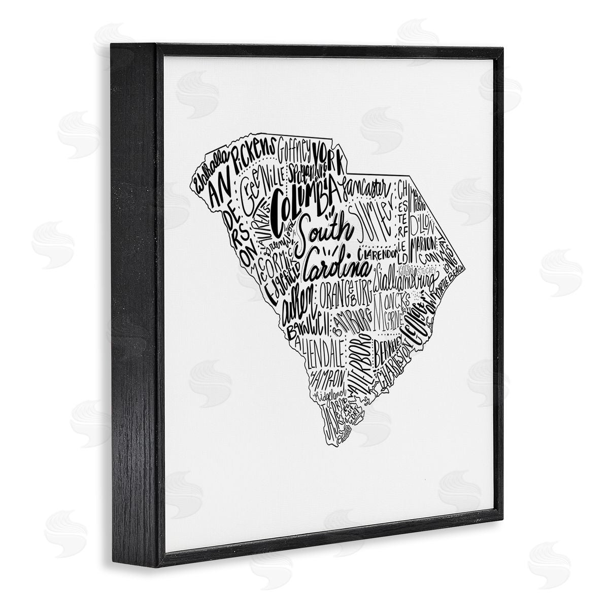 The Saturday Evening Post South Carolina State Cities Black Framed Glicee Wall Art Print