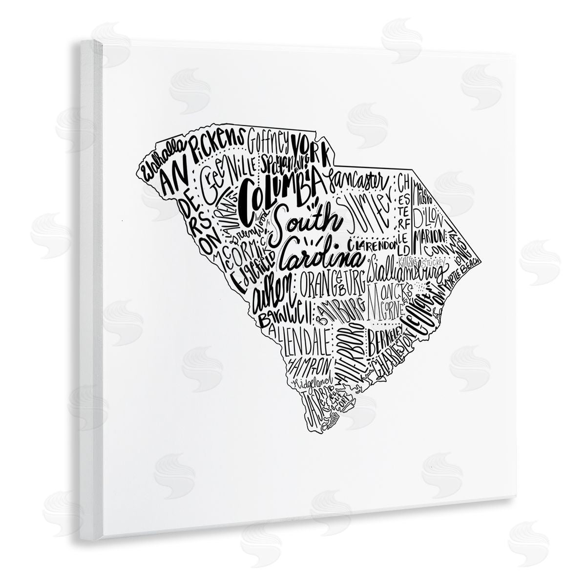 The Saturday Evening Post South Carolina State Cities Wooden Wall Plaque Art Print