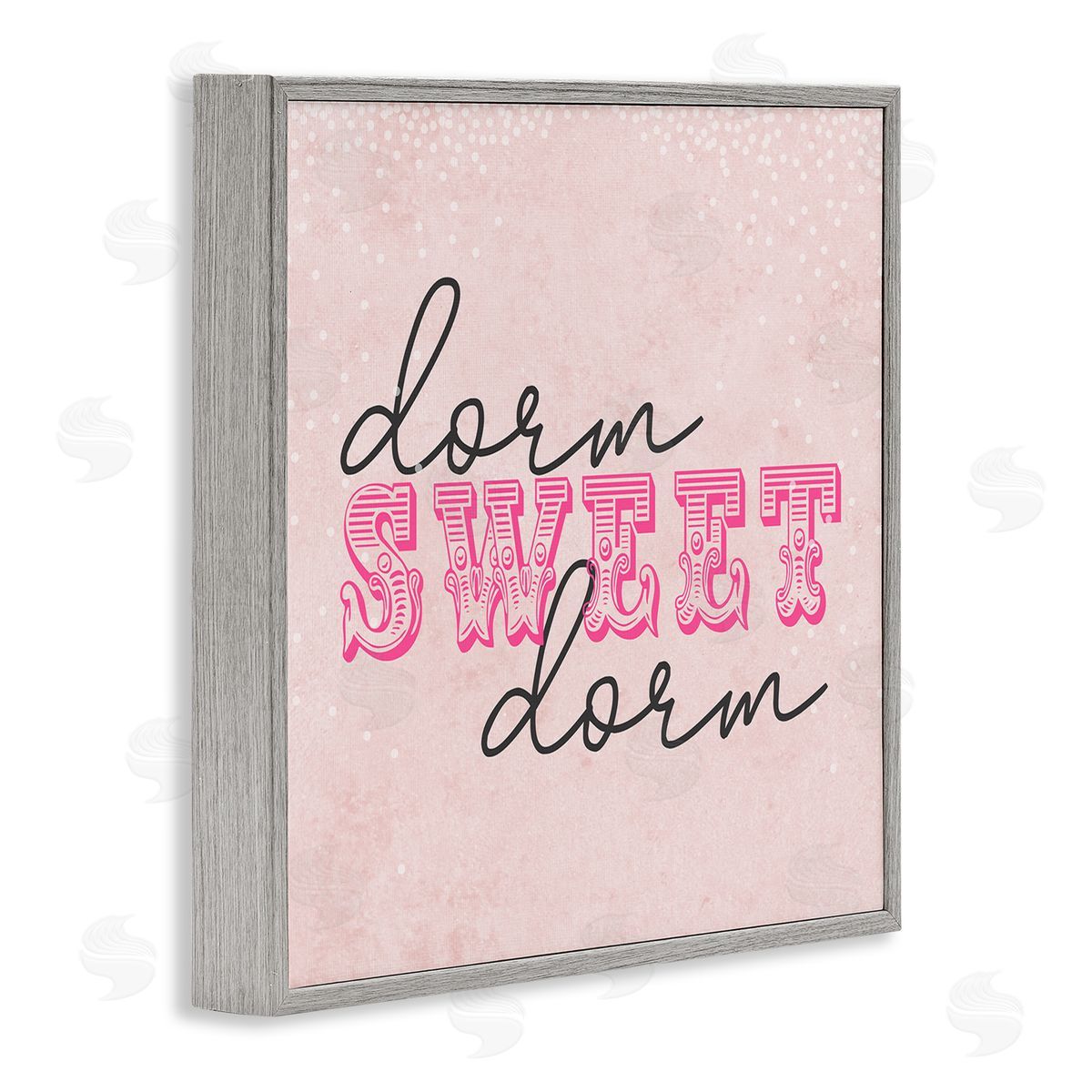 SunDance Group LLC Sweet Dorm Detailed Typography Gray Framed Glicee Wall Art Print