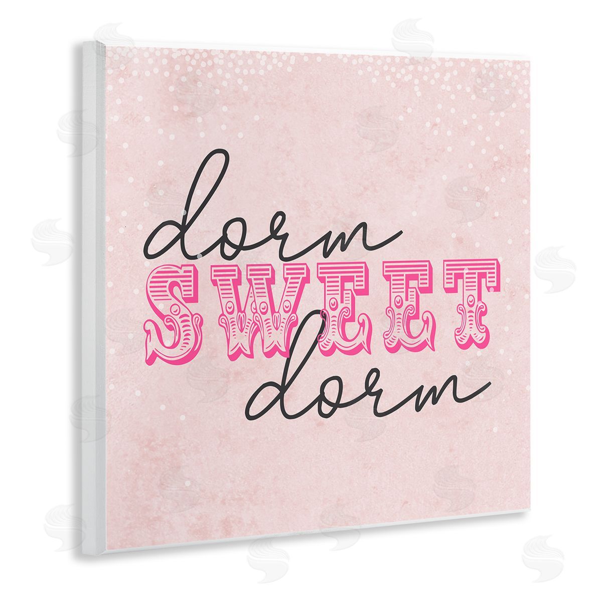 SunDance Group LLC Sweet Dorm Detailed Typography Wooden Wall Plaque Art Print