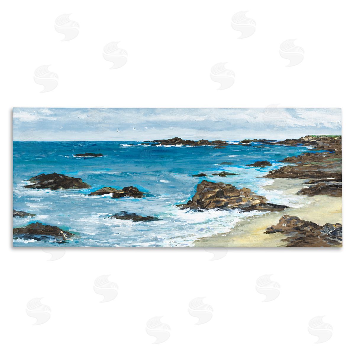 Julie DeRice Rocky Beach Coast Painting
