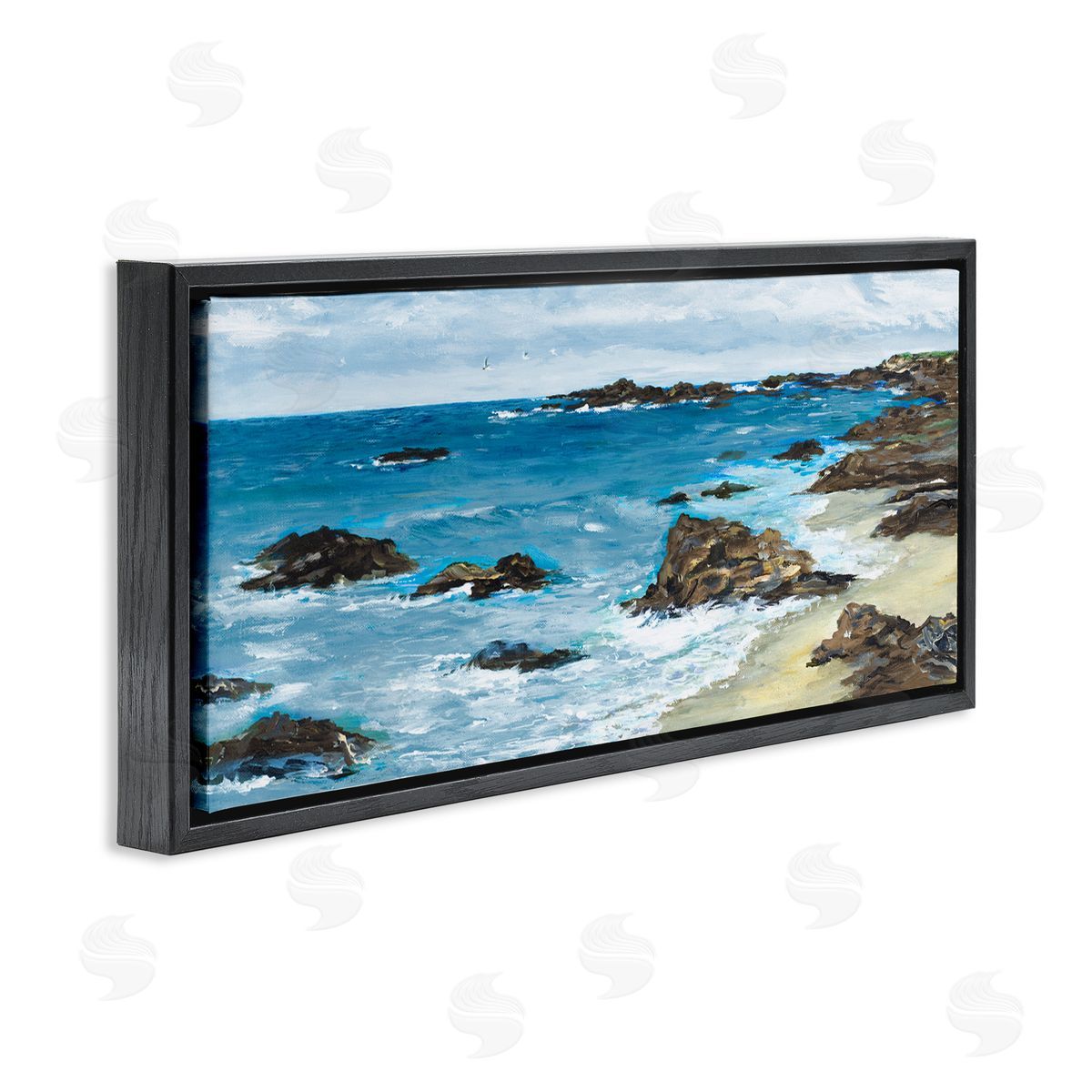 Julie DeRice Rocky Beach Coast Painting