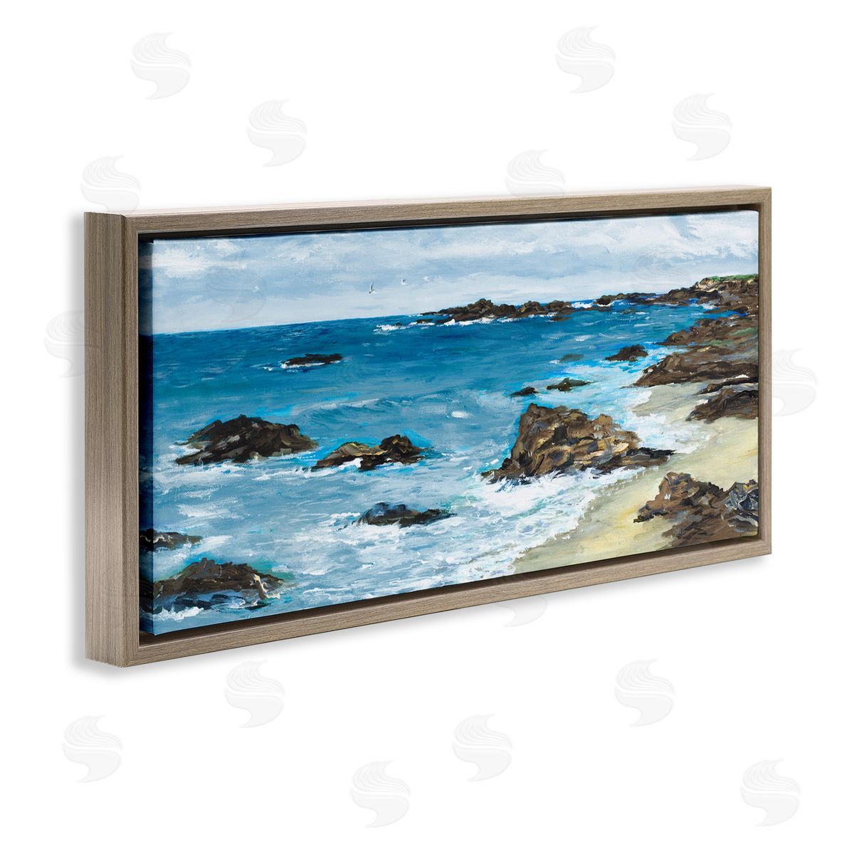 Julie DeRice Rocky Beach Coast Painting