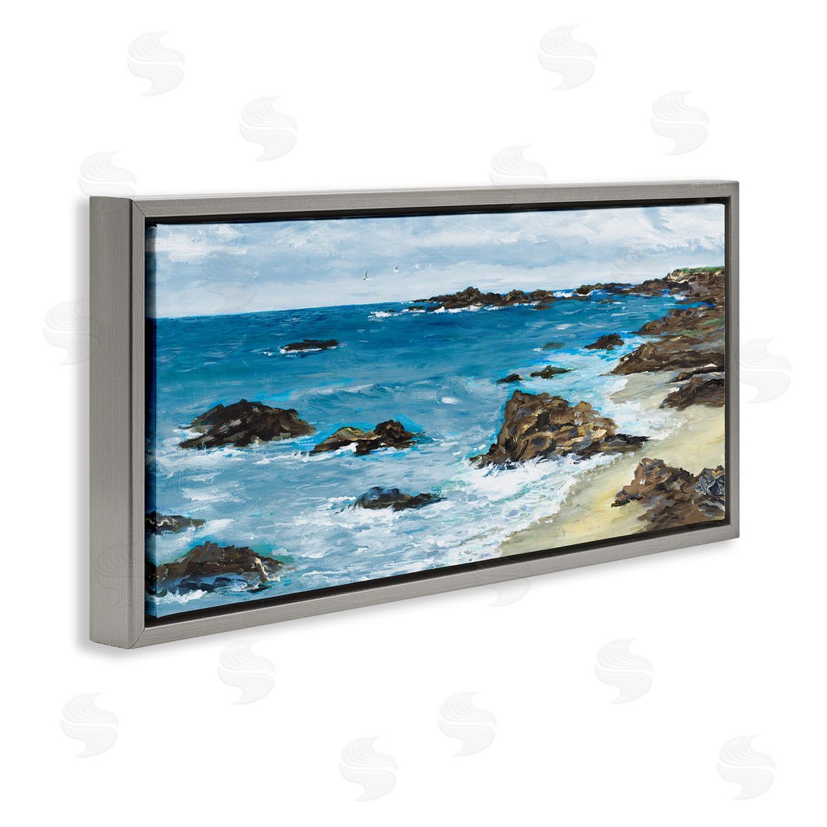 Julie DeRice Rocky Beach Coast Painting