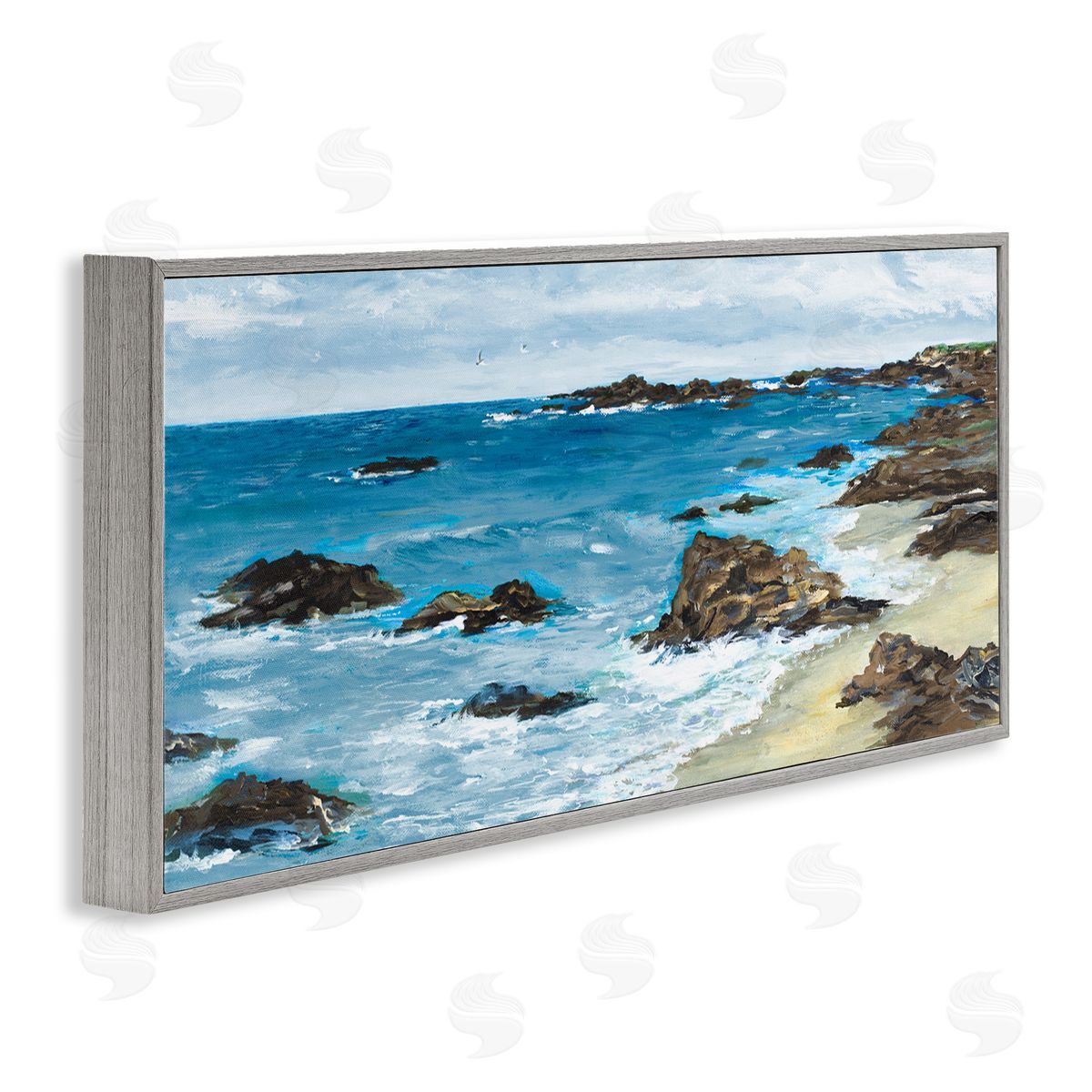 Julie DeRice Rocky Beach Coast Painting