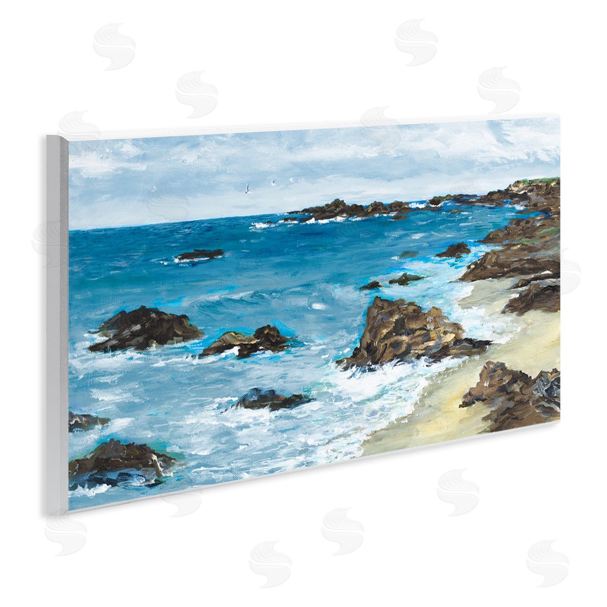 Julie DeRice Rocky Beach Coast Painting