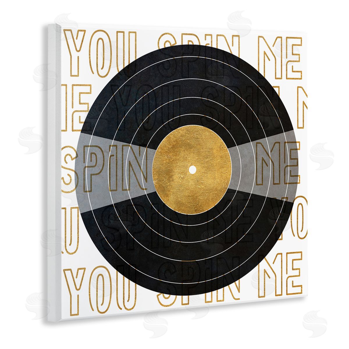 SunDance Group LLC Spin Me Vinyl Record Phrase Wooden Wall Plaque Art Print