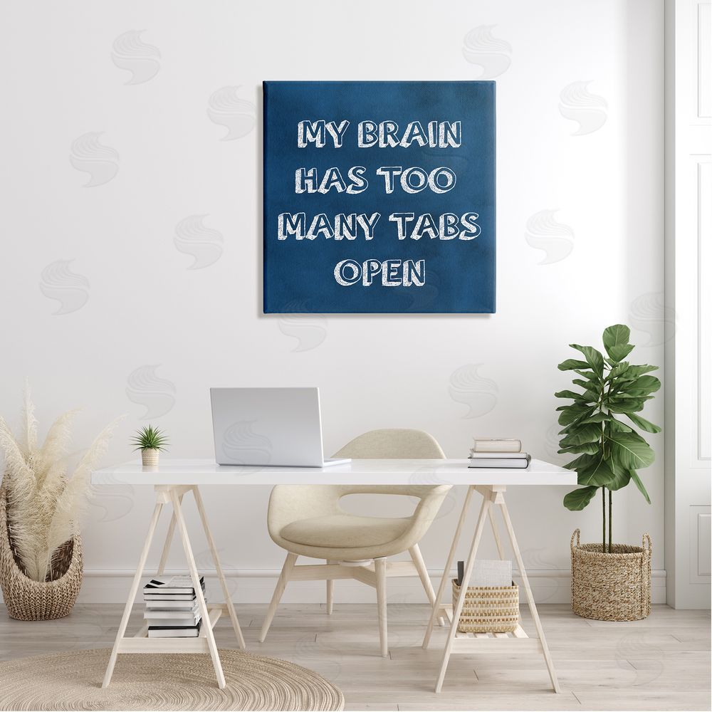 SunDance Group LLC Distracted Humor Phrase Canvas Wall Art in Room
