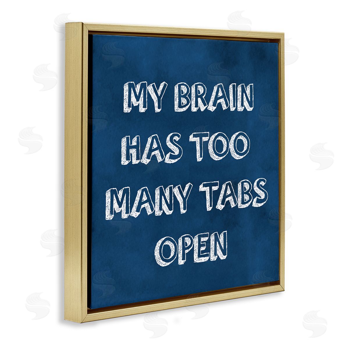 SunDance Group LLC Distracted Humor Phrase Gold Floating Frame Canvas Wall Art Print