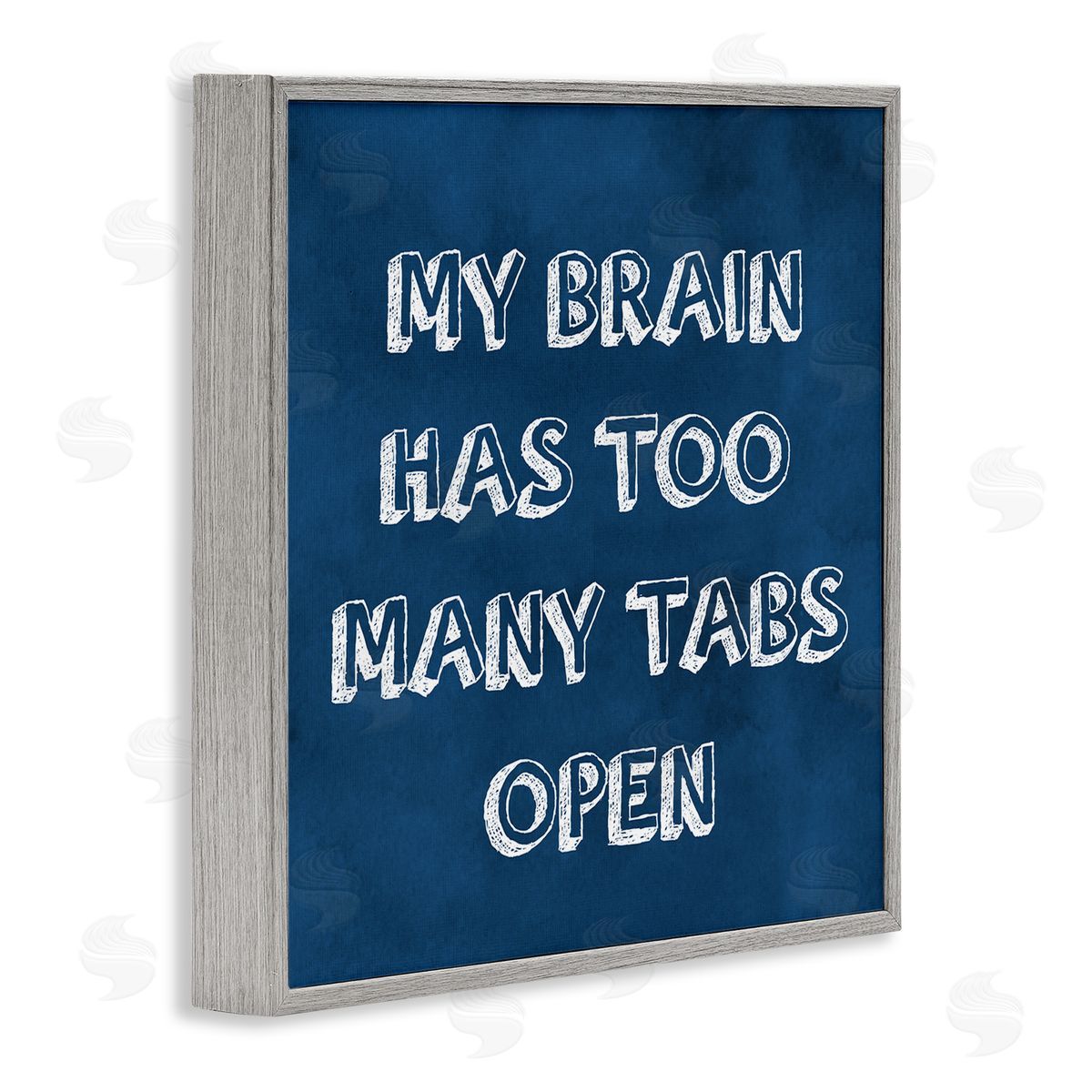 SunDance Group LLC Distracted Humor Phrase Gray Framed Glicee Wall Art Print