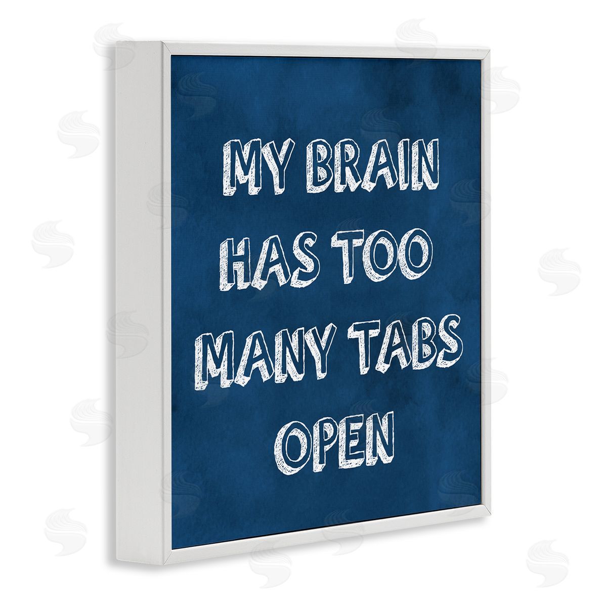 SunDance Group LLC Distracted Humor Phrase White Framed Glicee Wall Art Print