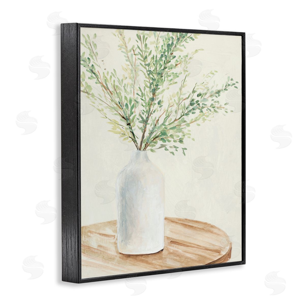 Tranquil Botanical Still Life Black Frame Print Wall Art, Home Decor by Lanie Loreth