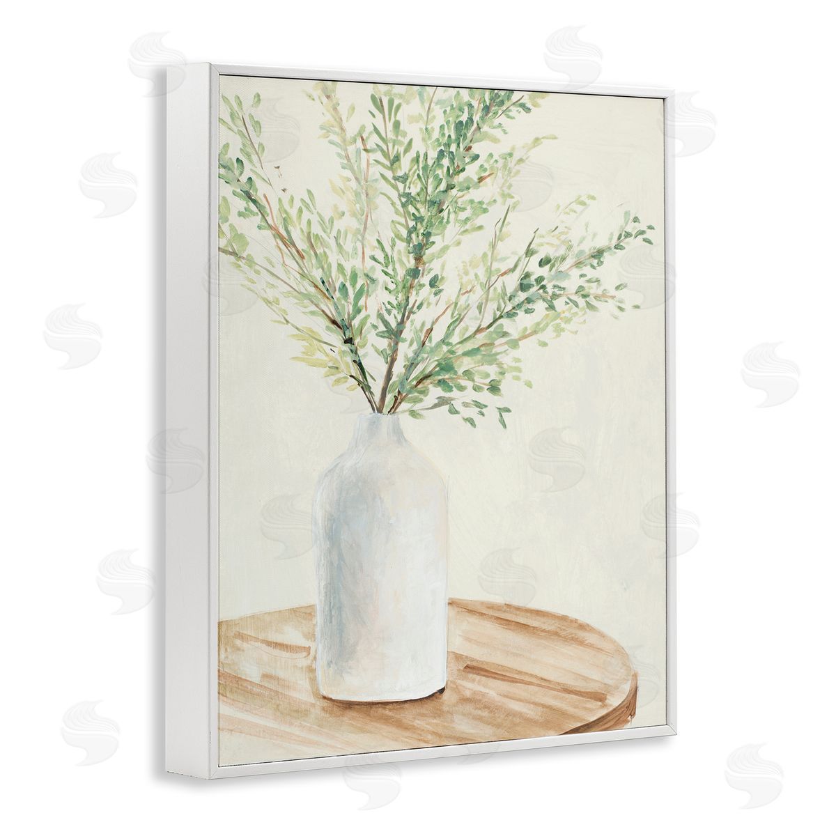 Tranquil Botanical Still Life White Frame Print Wall Art, Home Decor by Lanie Loreth