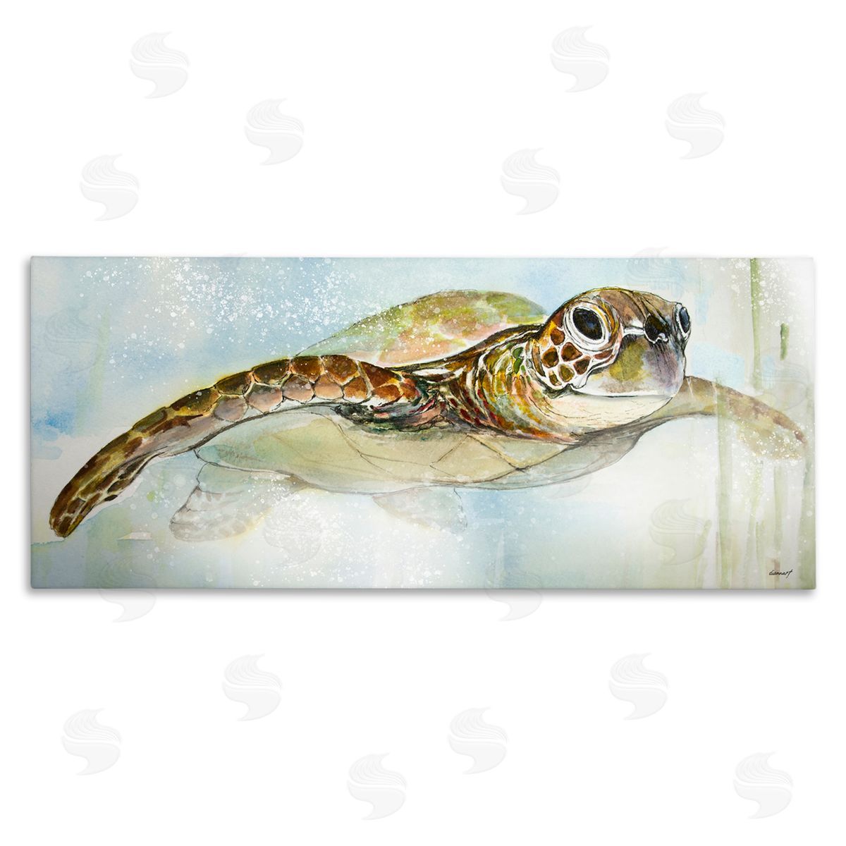 Diannart Peaceful Sea Turtle Swimming
