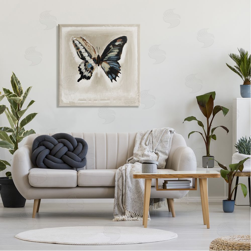 Stacy D'Aguiar Bold Butterfly Insect Canvas Wall Art in Room
