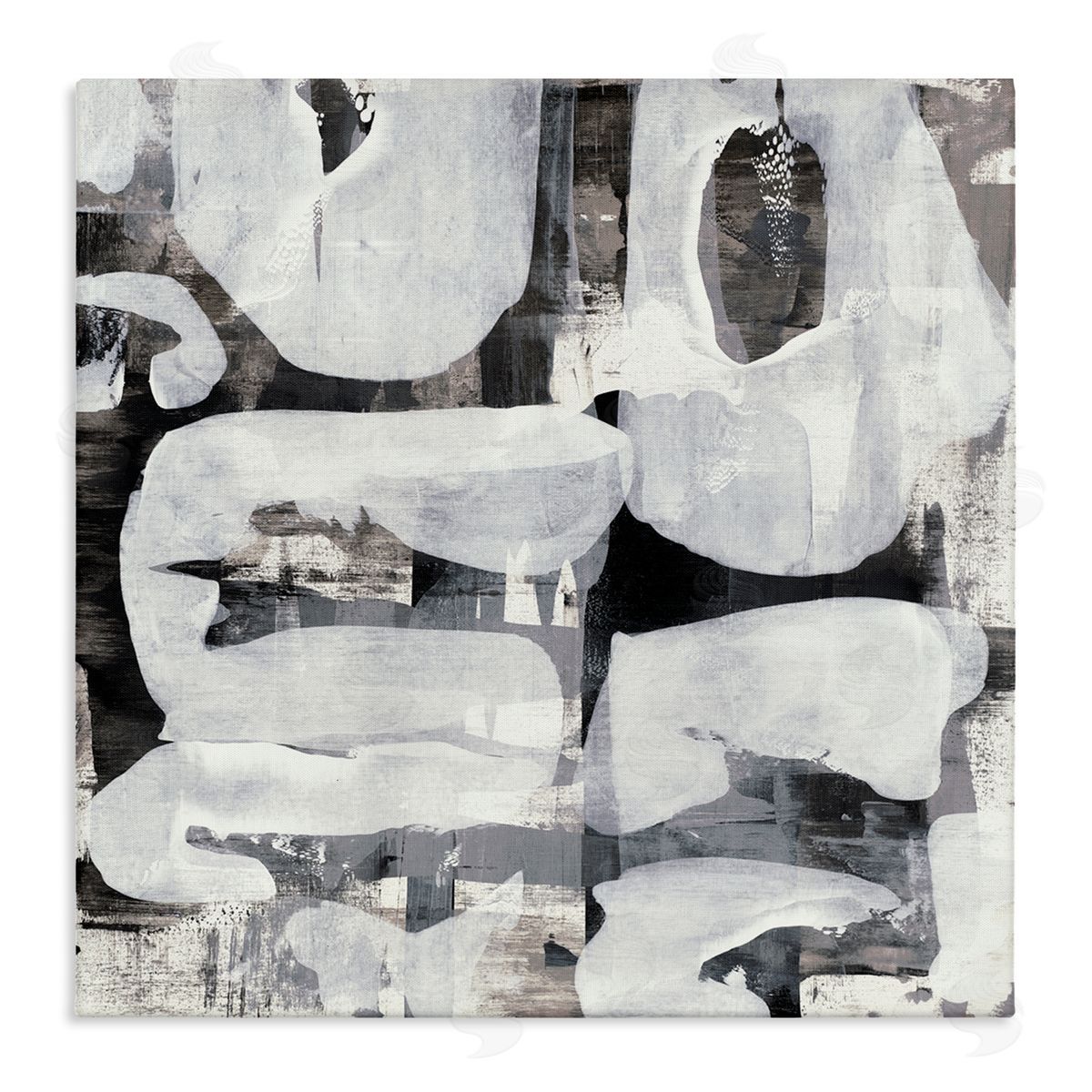 Jeff Iorillo Layered Shapes Collage Stretched Canvas Wall Art Print