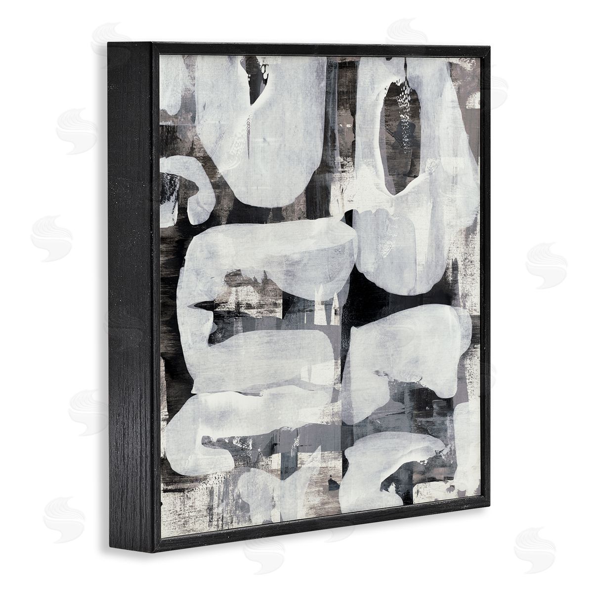 Jeff Iorillo Layered Shapes Collage Black Framed Glicee Wall Art Print