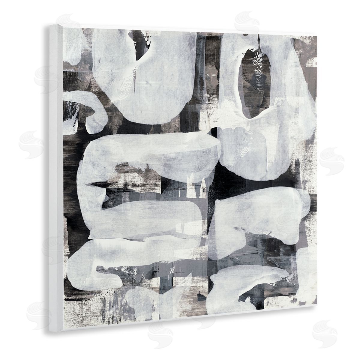 Jeff Iorillo Layered Shapes Collage Wooden Wall Plaque Art Print
