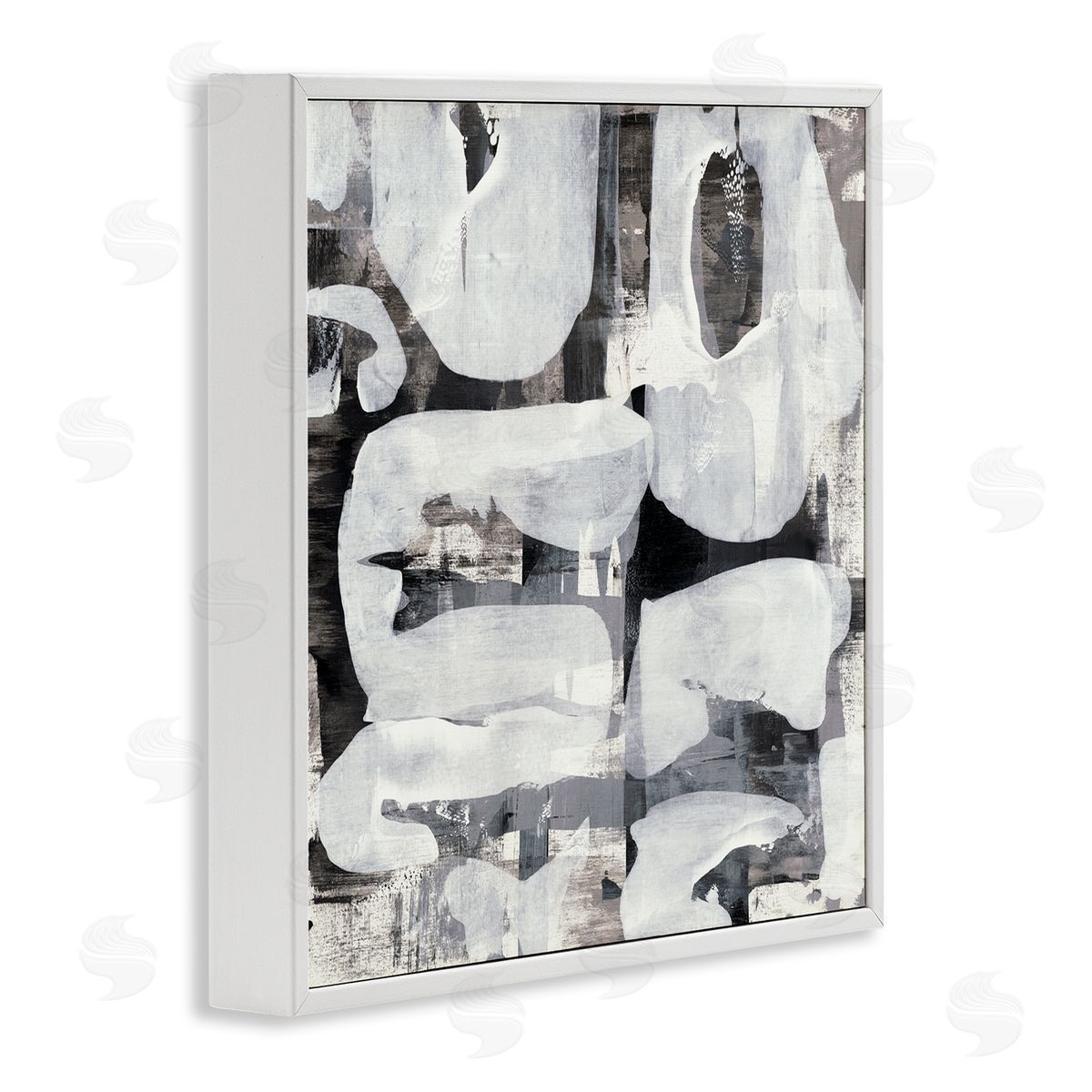 Jeff Iorillo Layered Shapes Collage White Framed Glicee Wall Art Print