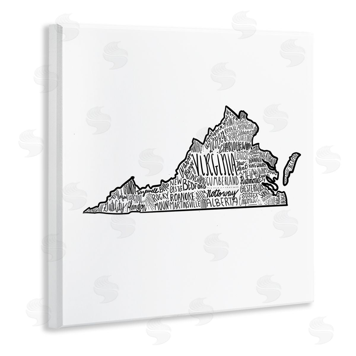 The Saturday Evening Post Virginia Typography Cities Wooden Wall Plaque Art Print