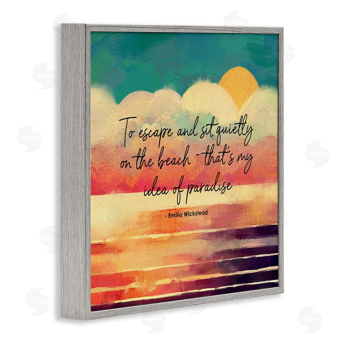 Ziwei Li To Escape Paradise Phrase Gray Framed Glicee Wall Art Print