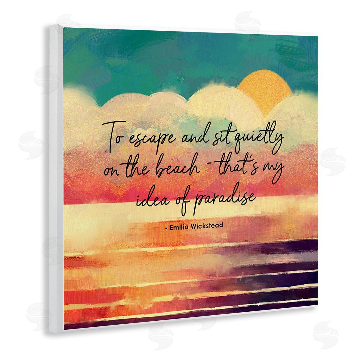 Ziwei Li To Escape Paradise Phrase Wooden Wall Plaque Art Print