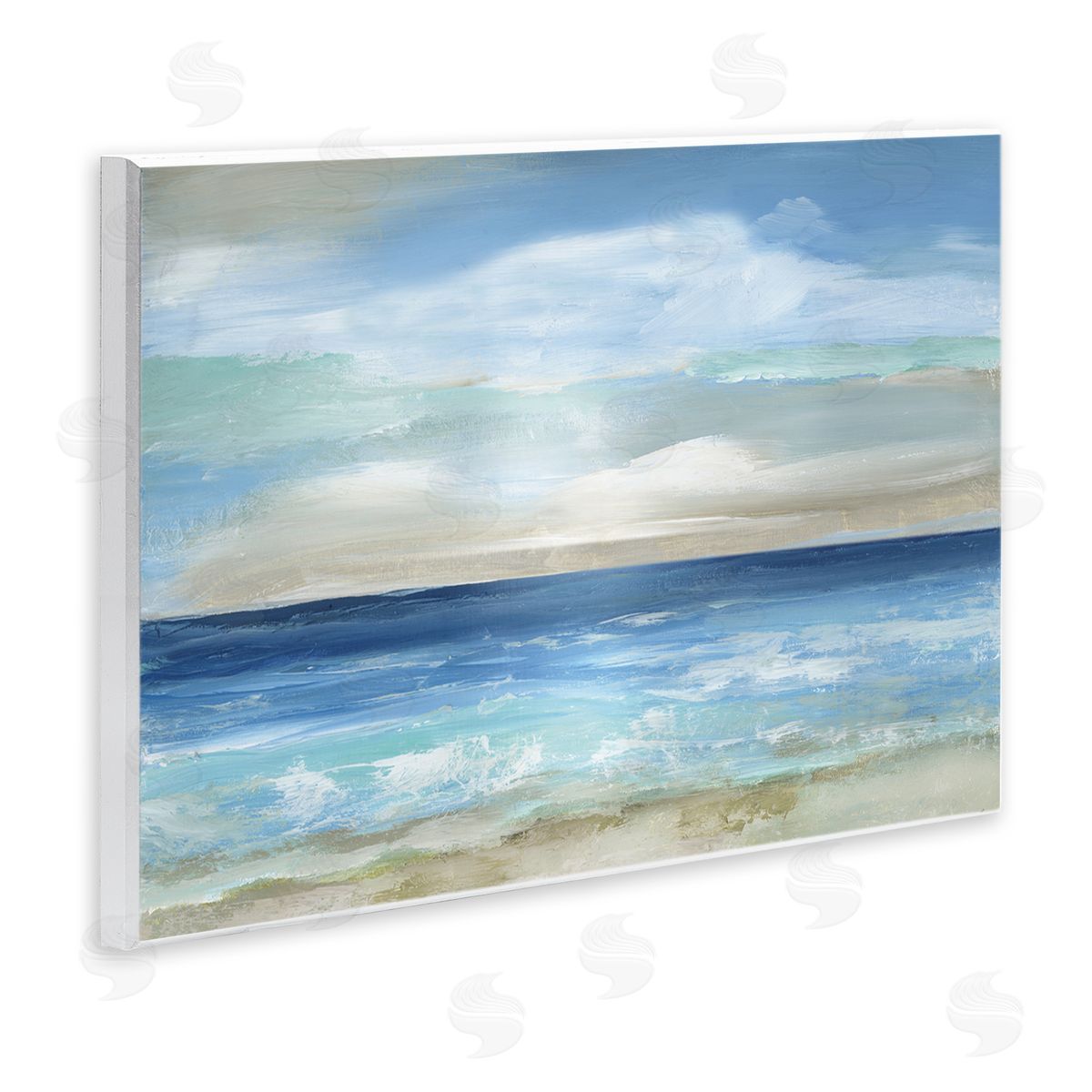 Crashing Ocean Ripples Scenery Wood Plaque Wall Art, Home Decor by Nan