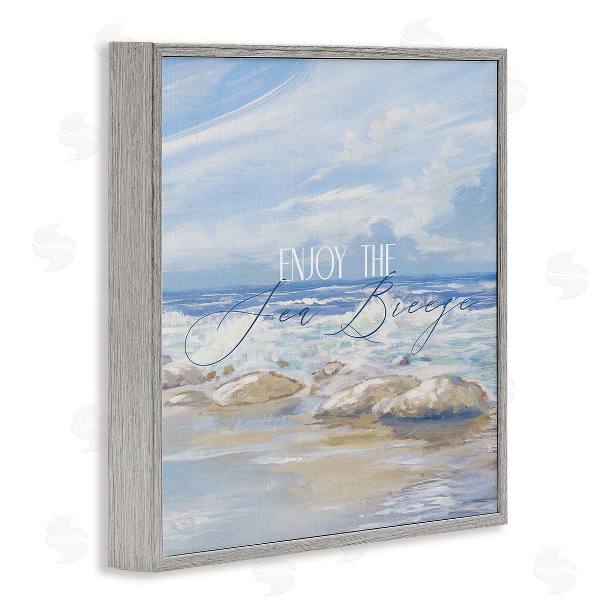 Dan Meneely Enjoy The Sea Breeze Scenery Gray Framed Glicee Wall Art Print