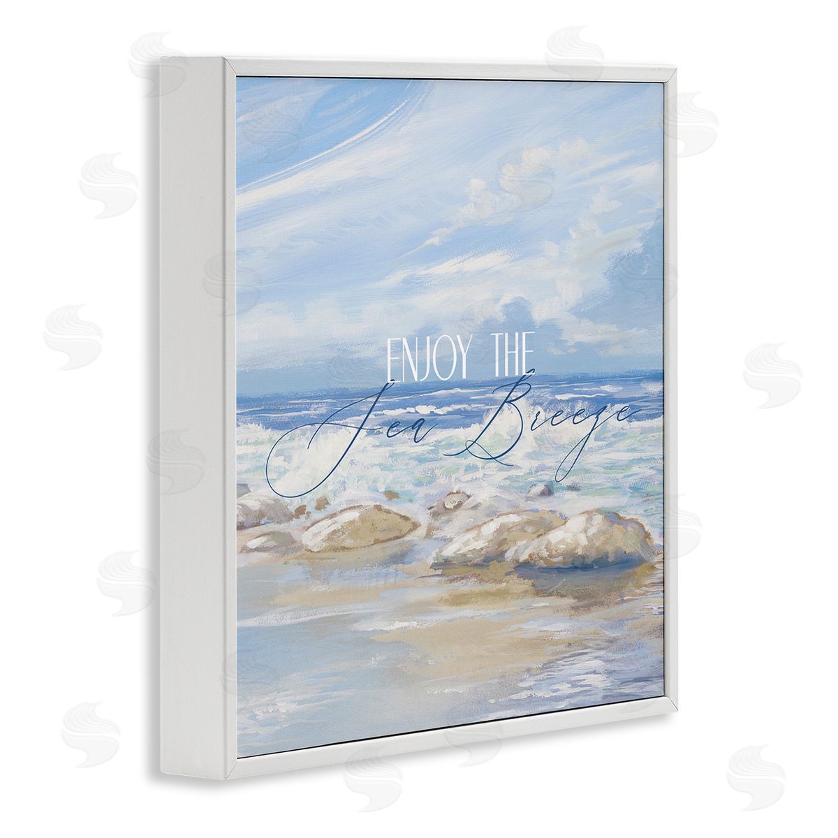 Dan Meneely Enjoy The Sea Breeze Scenery White Framed Glicee Wall Art Print
