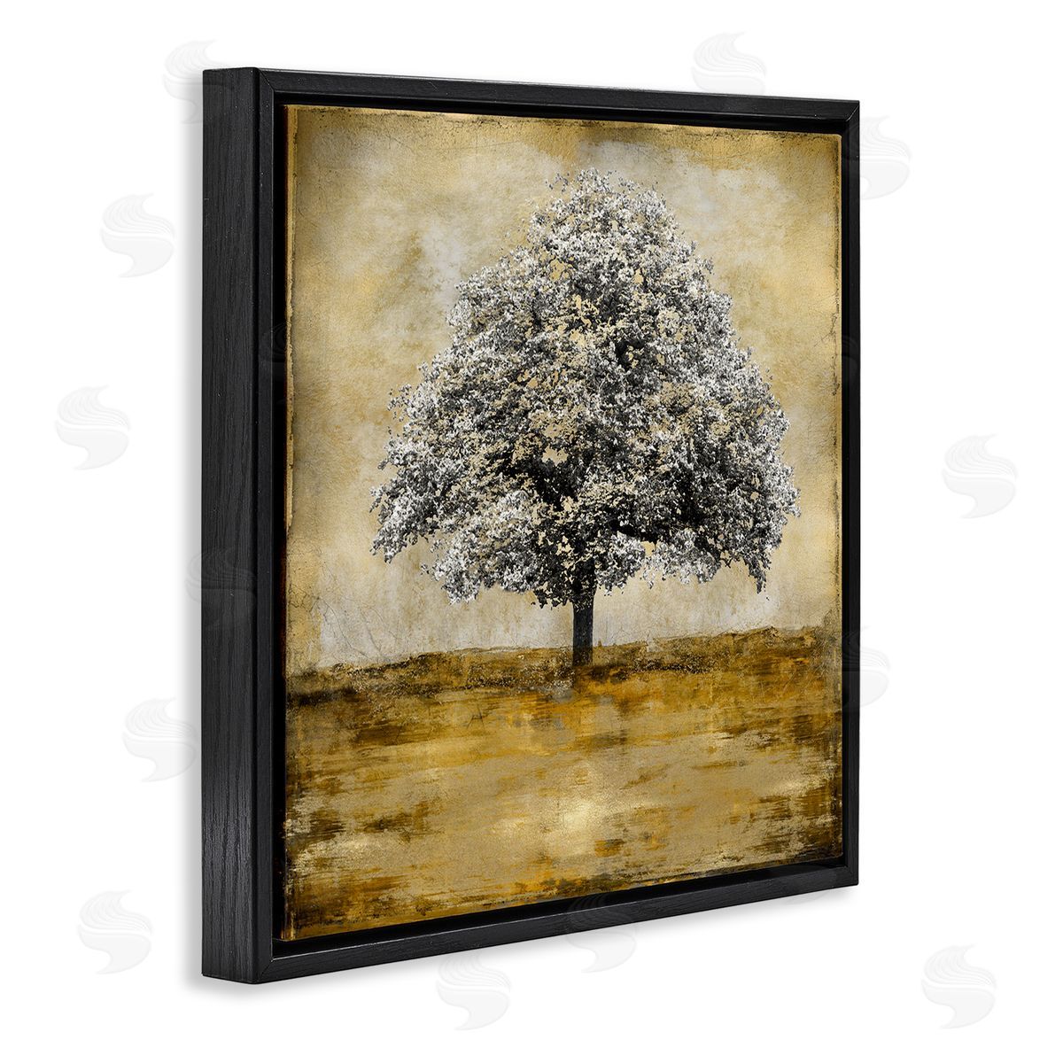 Eric Turner Vintage Style Tree Portrait Black Floating Frame Canvas Wall Art Print