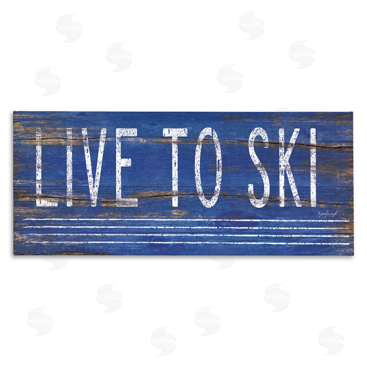 Jennifer Pugh Live To Ski Rustic Phrase