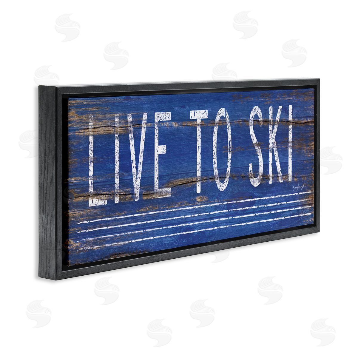 Jennifer Pugh Live To Ski Rustic Phrase